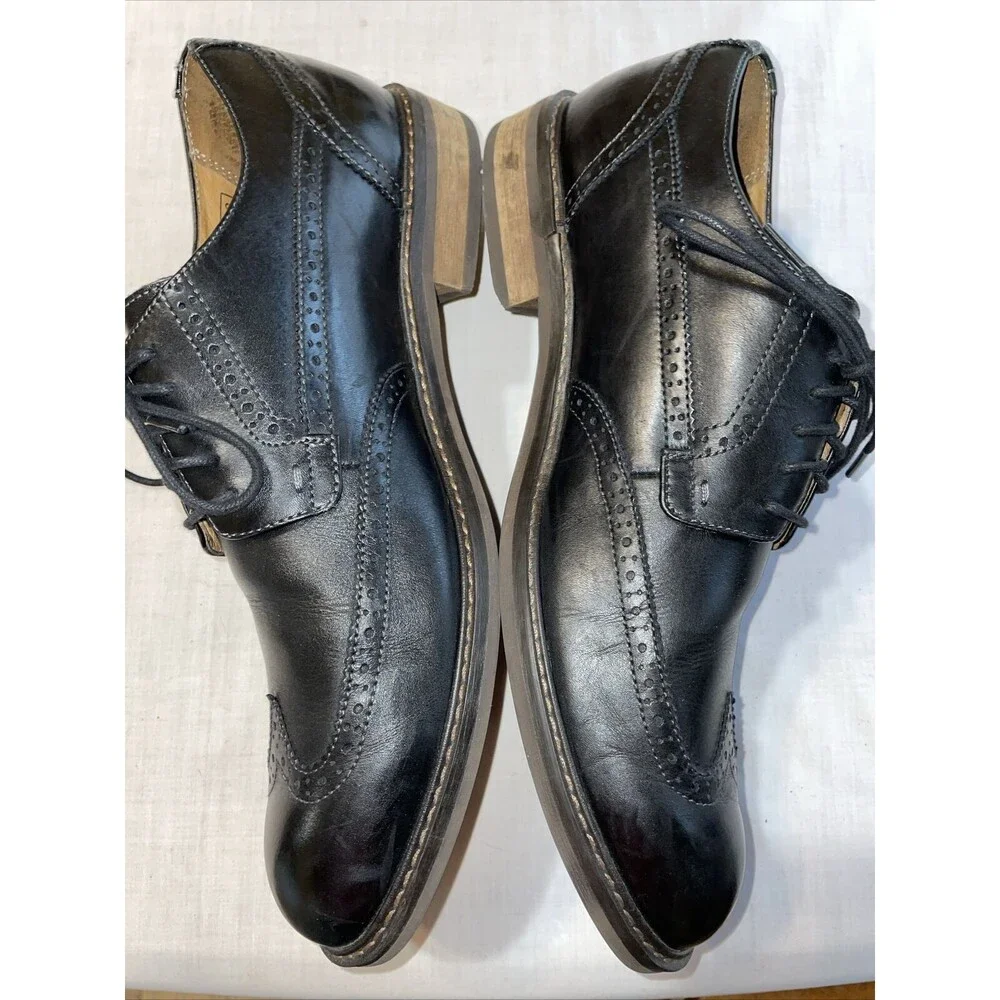 Vionic Dress Wingtips Mens Size 13 M Black Leather Oxfords Arch Support Comfort